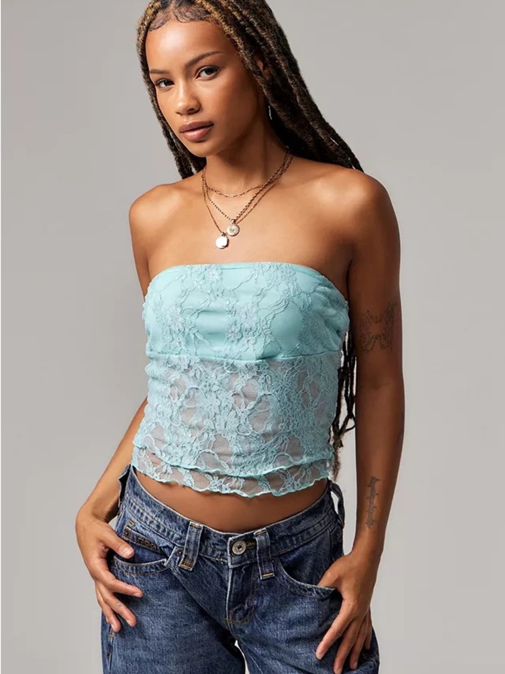 Kimchi Blue Lace Tube Top